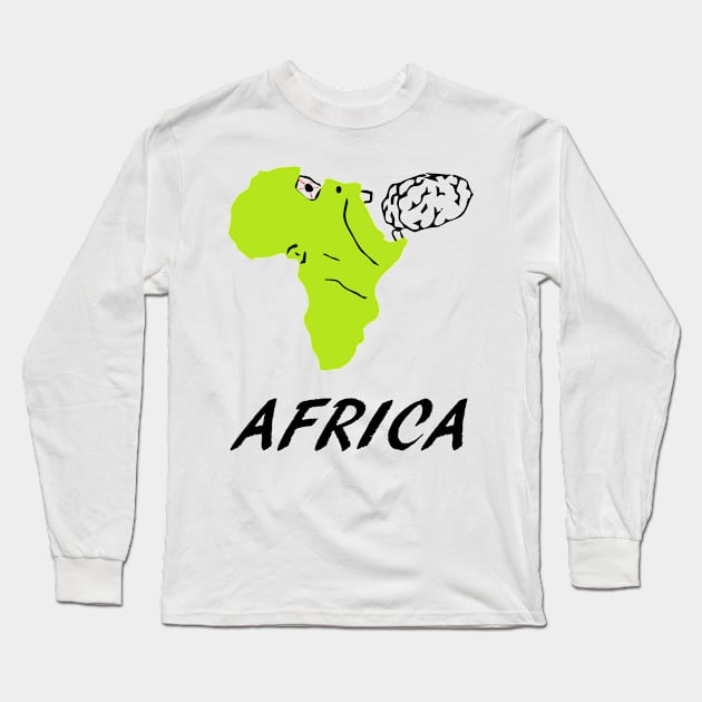 A funny map of Africa Long Sleeve T-Shirt by percivalrussell